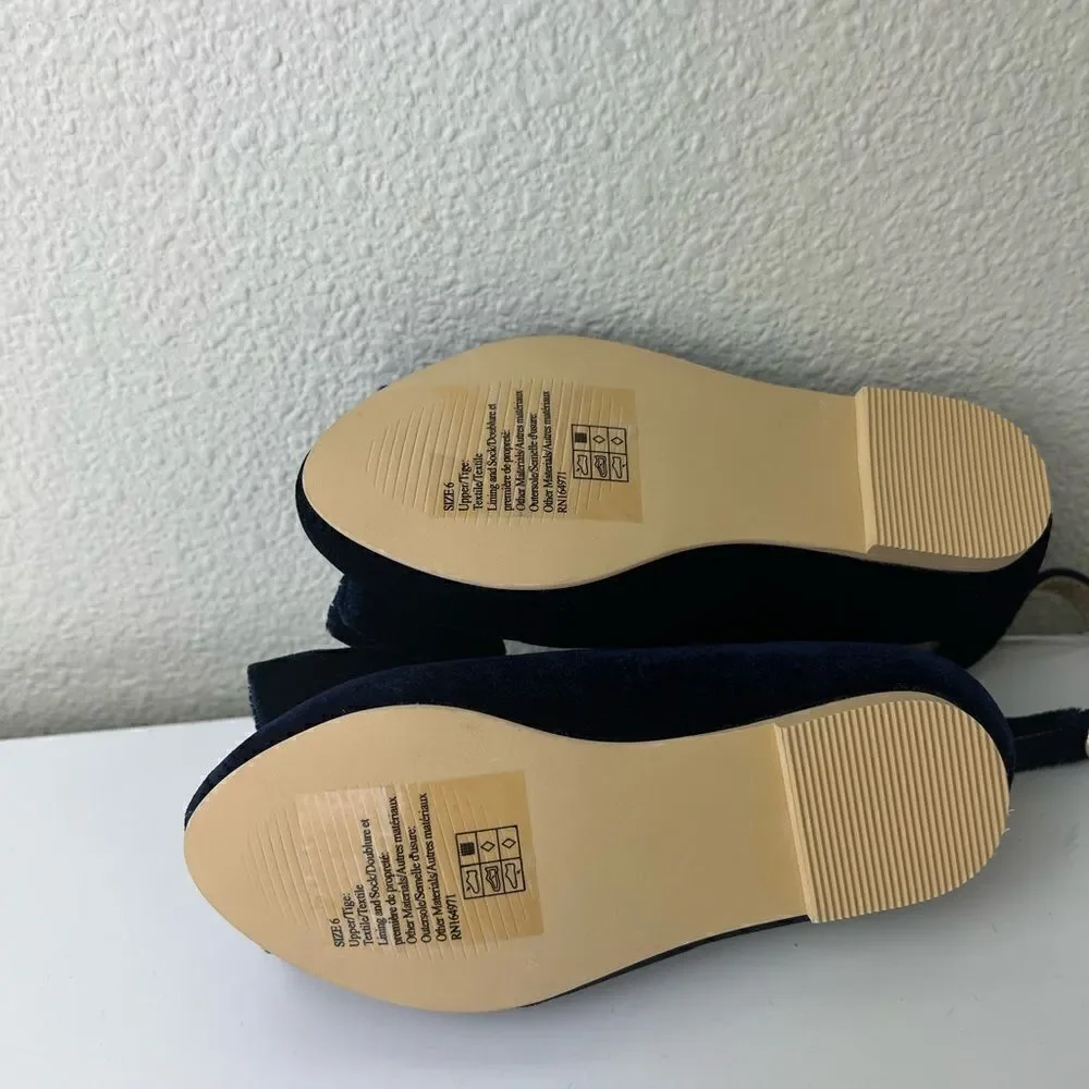 Janie and Jack VELVET BOW BALLET FLAT